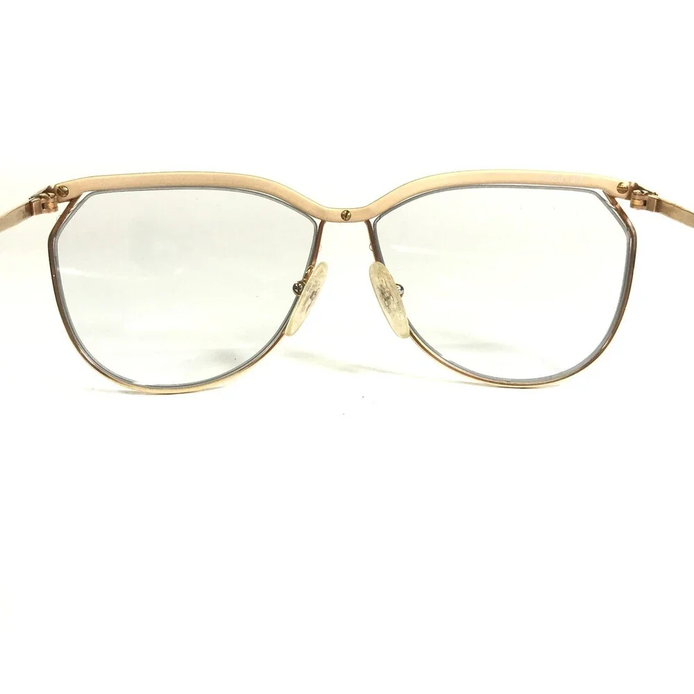 Vintage AVOS Eyeglasses Frames Gold Pink Blue Green Round Full Rim 56-17-130